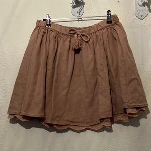 Rylee + Cru full mini skirt with lace lining
